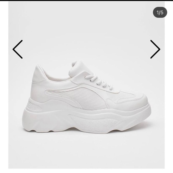 Chunky white sneakers size W8 - Picture 3 of 3